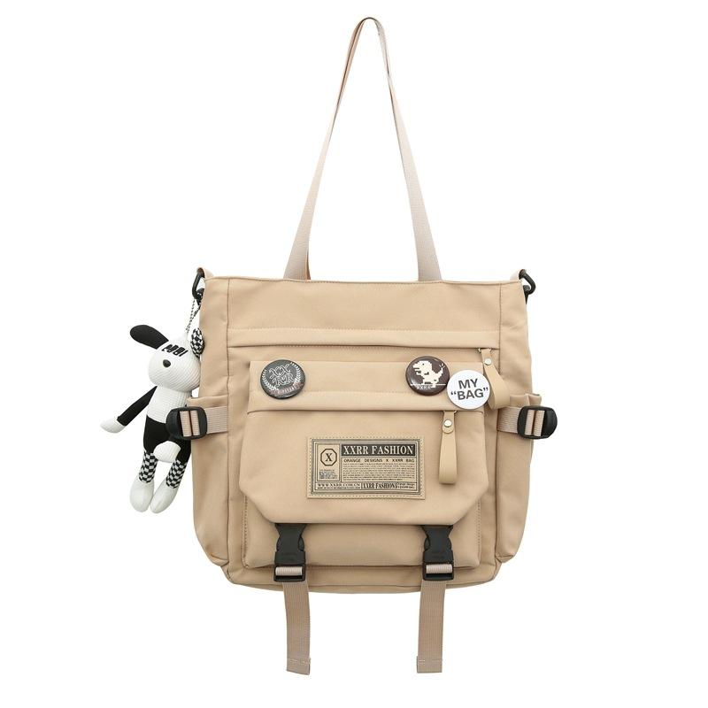 Женская сумка через плечо большой емкости Мужская сумка через плечо Сумка для студентов Классы Книга Сумка хаки