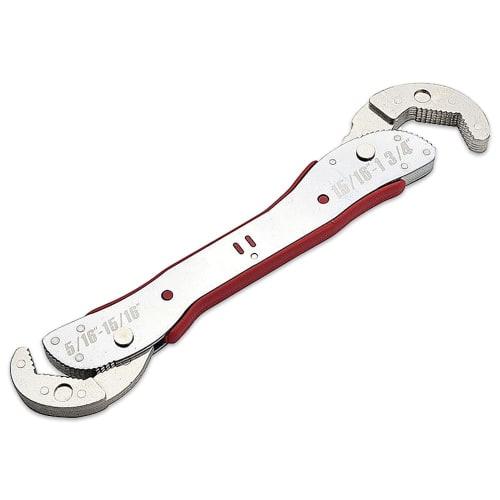 HIRAISM Universal Wrench, Adjustable Wrench, Spanner with Ratchet Function, Fits Hexagonal, Round Bolts, Nuts, 9-45mm