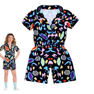 StrangeThings Season 3 Jumpsuit Party Short Sleeve Kids Christmas Cos