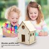 DIY Wood Birdhouse Kit Unfinished Log Home Craft Project with Safe Paint Wooden Crafts Boys And Girls Graffiti Bird Nest for Kids