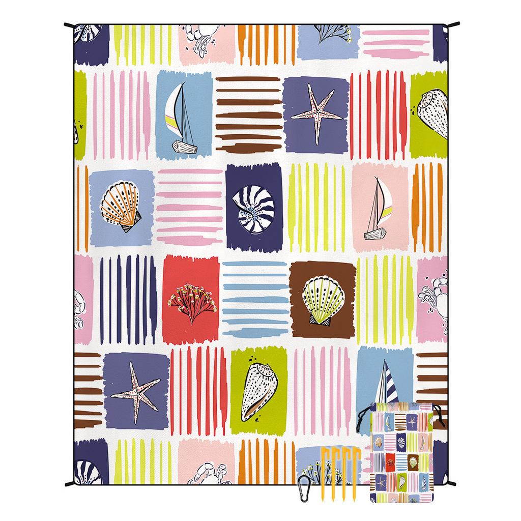 Bohemian Beach Mat Moisture-proof Mat Outdoor Seat Cushion Picnic Mat Customized Tent Camping Floor Mat 180 * 220CM 550g