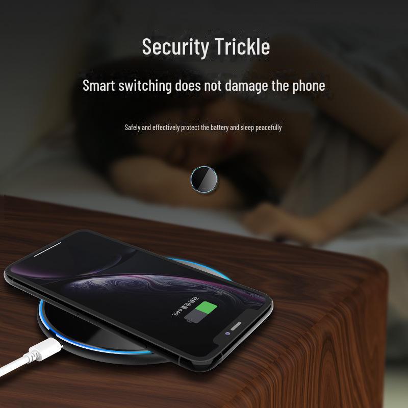 Cargador Inalámbrico Rápido ESSAGER Mirror 15W para Escritorio - Compatible con Dispositivos Apple y Huawei