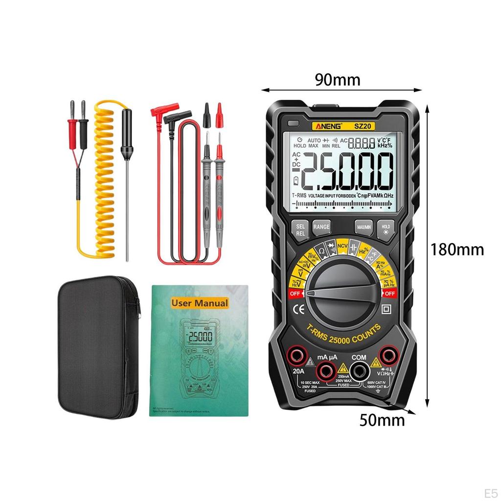 Advanced Digital Multimeter with Bright LED Display for Electrician Repairs