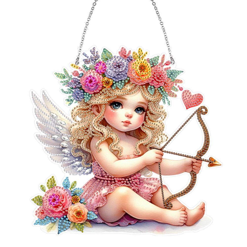 Acrylic 2D Flat DIY Special Shape Hanging Diamond Art Kits Rhinestone Diamond Art Window Pendants Home Wall Decoration Crafts