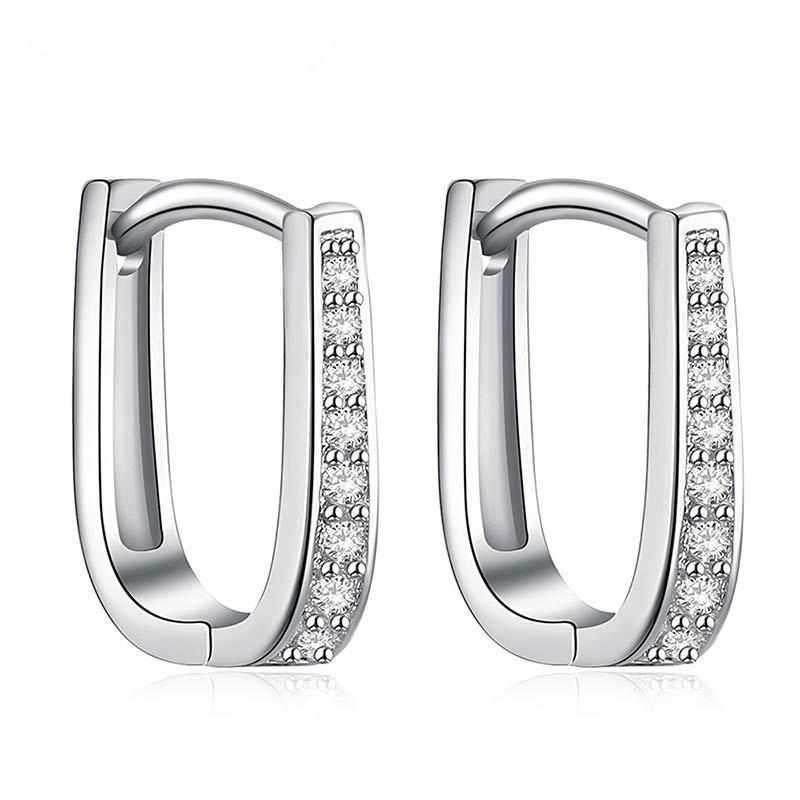 925 Sterling Silver Stud Earrings AAA Zircon For Women High Quality Exquisite Student Girlfriend Jewelry Accessories Heart Gift
