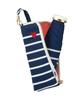 Folding Umbrella with Heart Embroidered for Sun and with Storage Wide Easy To Timeless Perfect for and Stylish and Product Wpc. Women's Border, Navy,