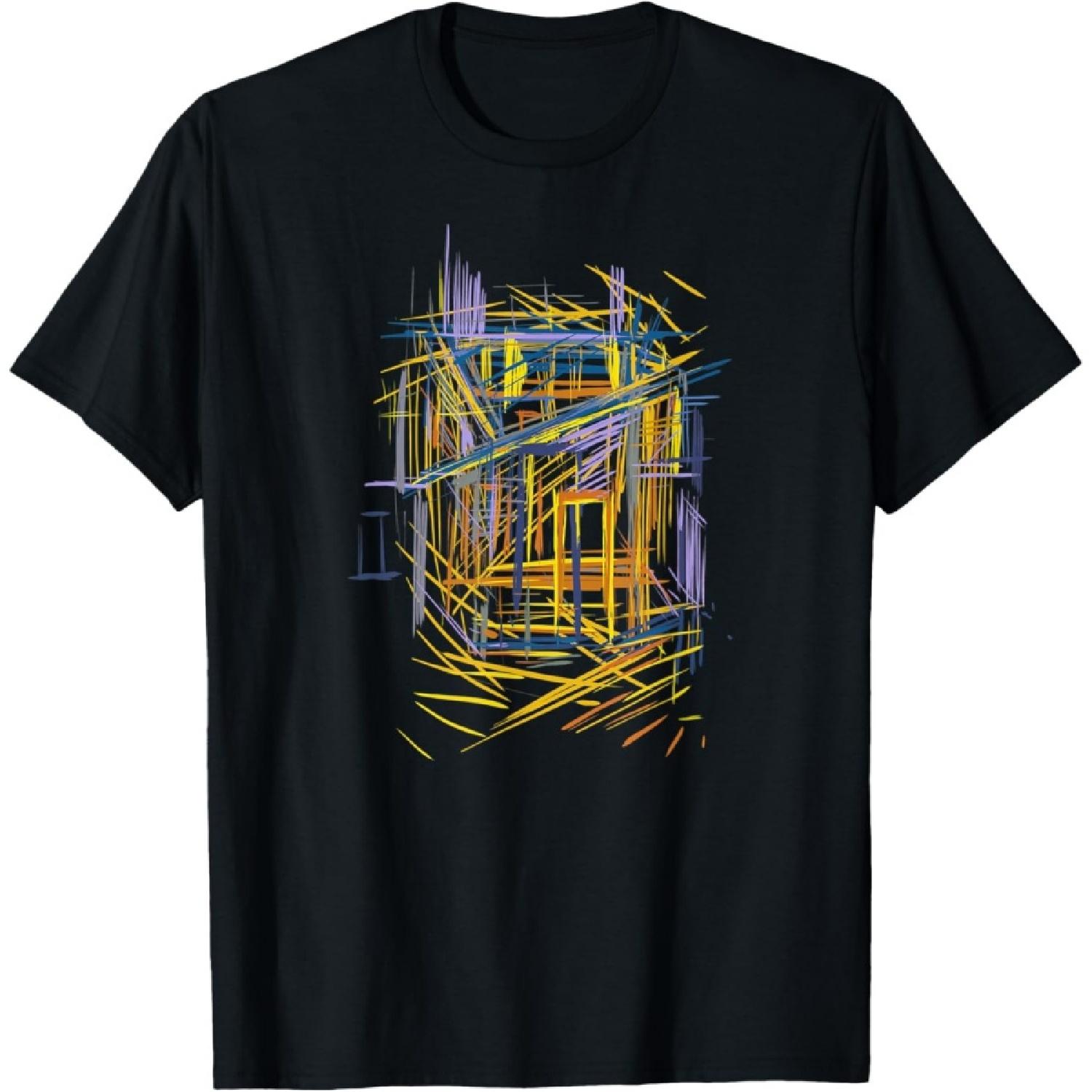 Architecture - Abstract Modern Painting & Wild Style Graphic T-Shirt S