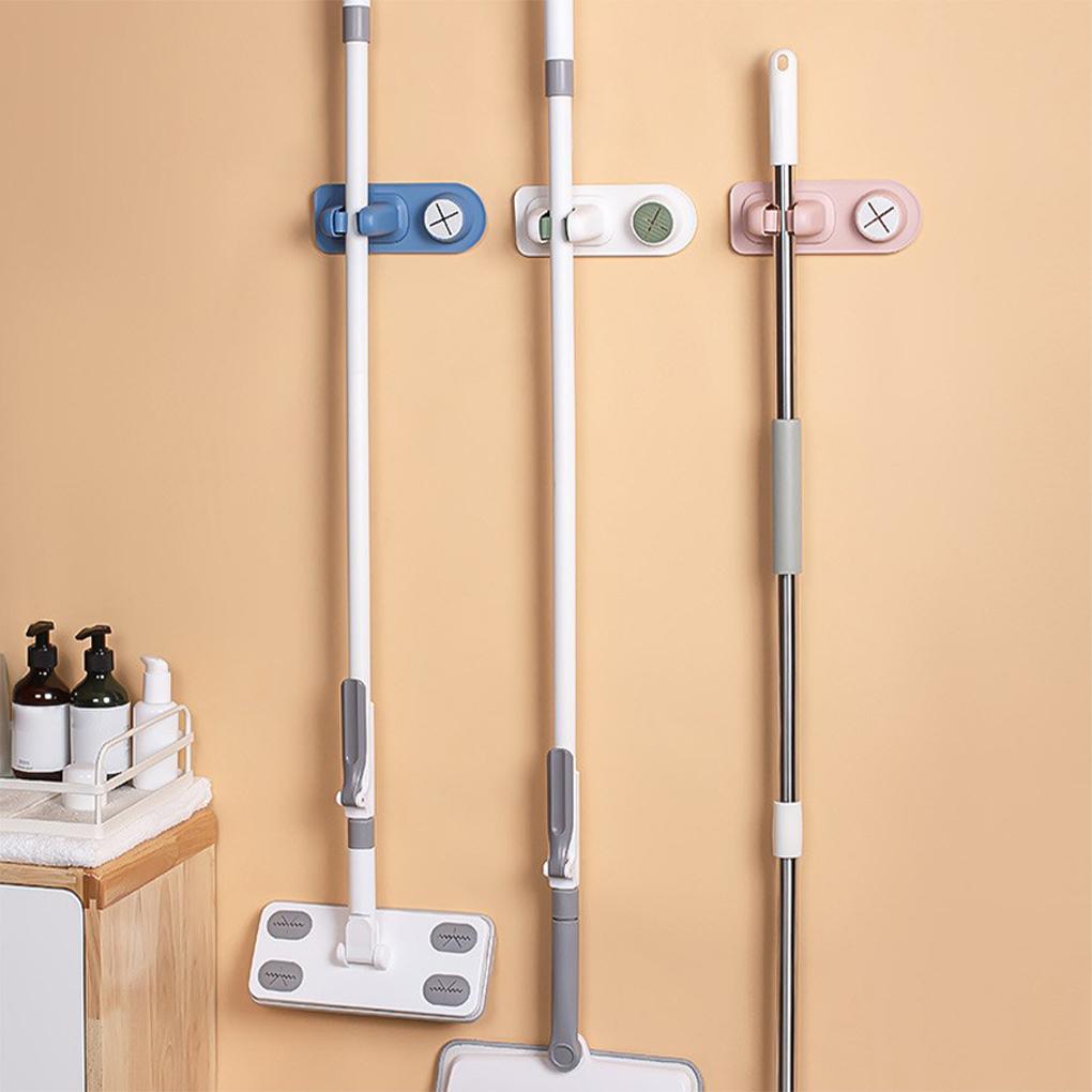 Wall Mounted Mops Hanging Pipe Hooks Multi-purpose Storage Rack Moisture-proof Holder Broom Clip Household Kitchen Washroom
