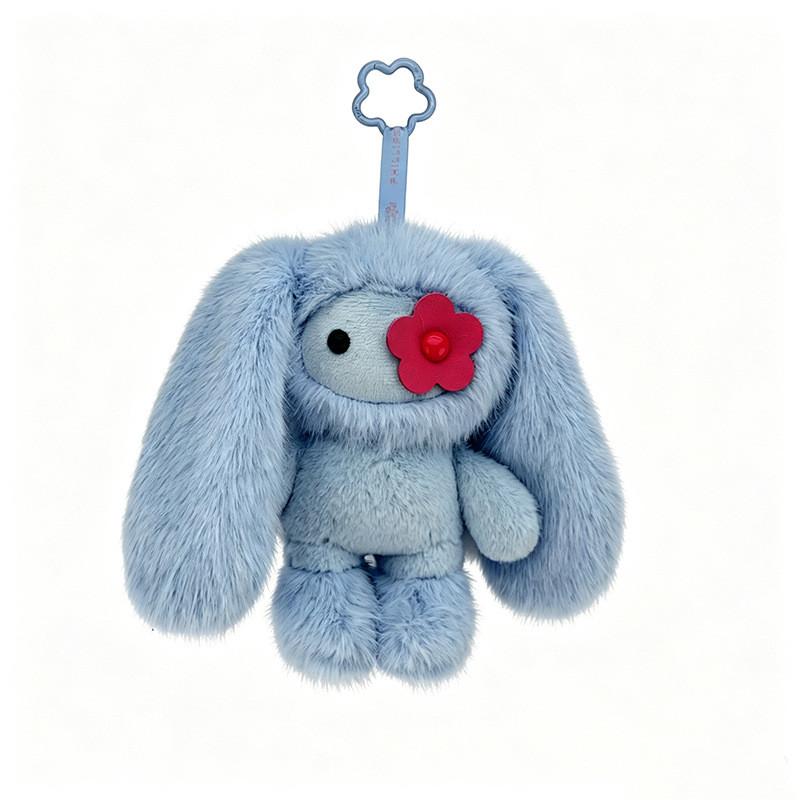 Cartoon Rabbit Plush Doll With Keyring For Backpack Decoration And Gifts