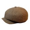 Neutral Old Money Style French Elegant Wool Blend Octagonal Cap Newsboy Cap The Oversized Design Makes the Face Look Smaller and Trendy