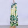 European & American Style Beach Cover-Up: Printed Long Robe Rayon Dress for Seaside Vacations and Swimwear.