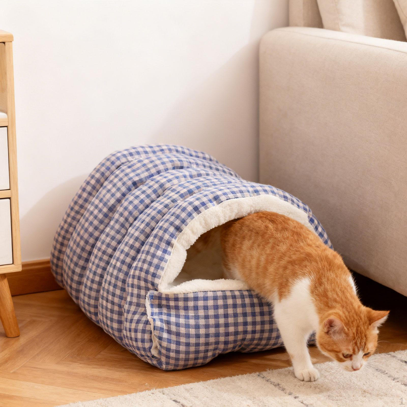 

House, Kennel- Bed, Puppy Cave, Warm Nest for Dogs And Cats, Bed Kittens S синій
