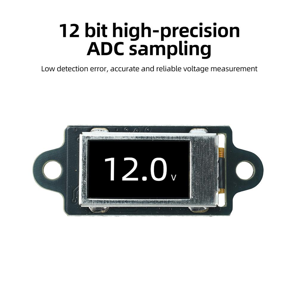DC 0-30V Ultra-Thin Mini Digital Voltmeter 0.5-Inch OLED Display Screen With Screensaver 12 Bit High-Precision ADC Measure