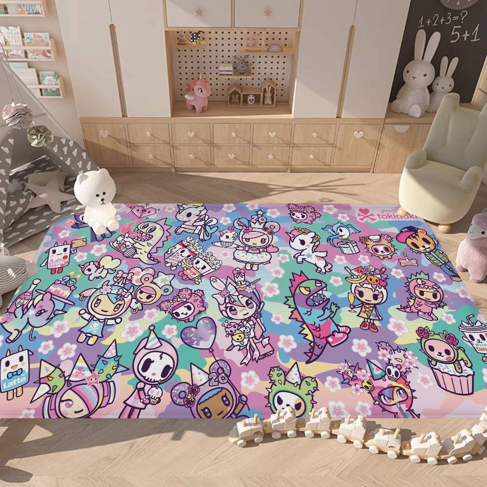 Character T-tokidoki Floor Mat INS Style Soft Bedroom Floor House Laundry Room Mat Anti-skid Household Carpets