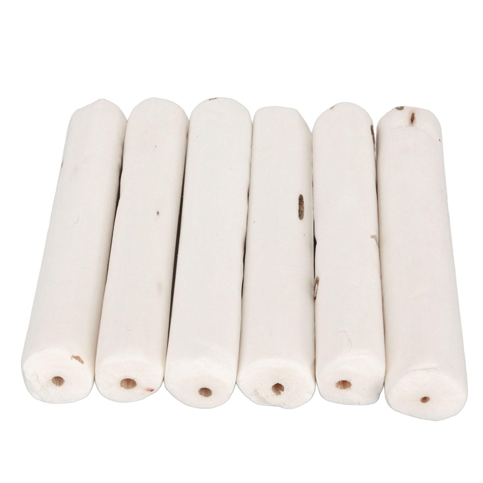 

Bird Chewing Sticks Lightweight Barkless Wooden Foot Toy Parrot Shredding Stick for Budgie Cockatiel 6pcs