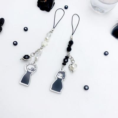 Creative Satosugu-frisado Keychain Phone Case Versatile Hanging Chain Handmade Beaded Car Hanging