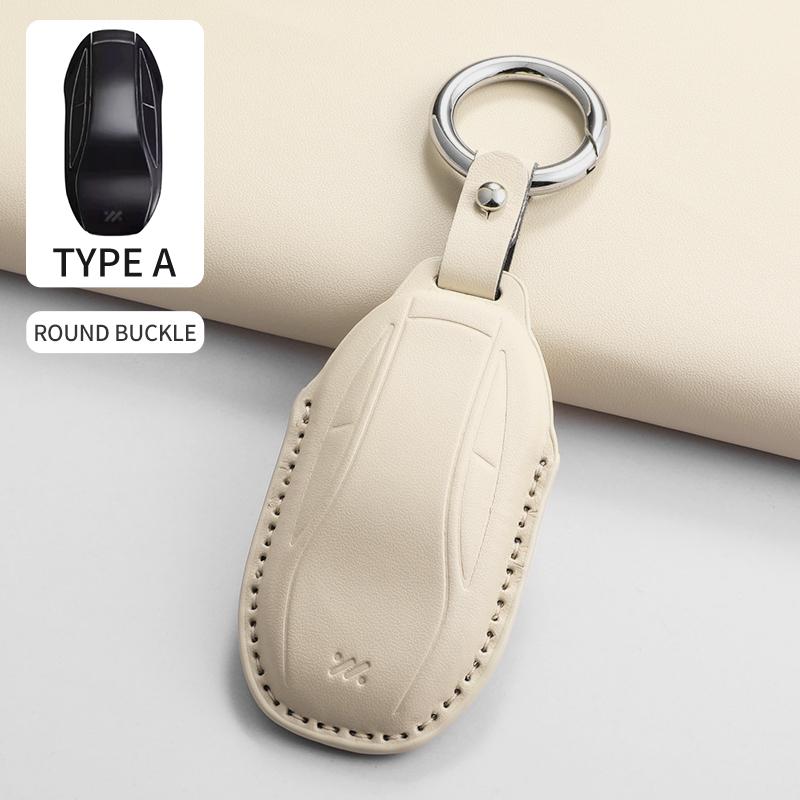 Car Smart Key Case Cover for LM Zhiji L7 Ls7 L6 Ls6 Pu Car Key Cover Protector Keychain