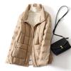 French elegant light down jacket short stand-up collar solid color warm top temperament jacket women's autumn and winter