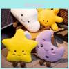 Dreamy Star-shaped Pillows With Cloud And Moon Accents