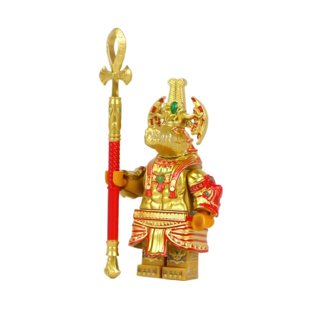 Third-party Egyptian Mythology Building Block Figures,includes Anubis, Sobek,Sun God,Sun Wukong,collectible Creative Gift