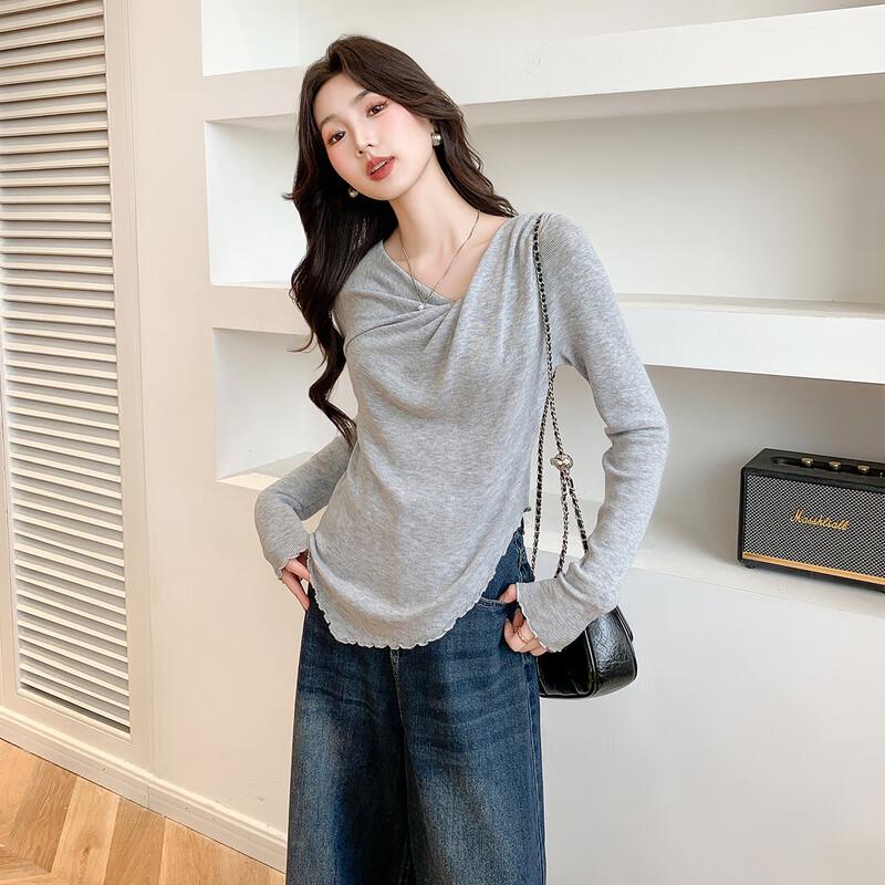 Mokana Women's Asymmetric Long Sleeve Knit Top