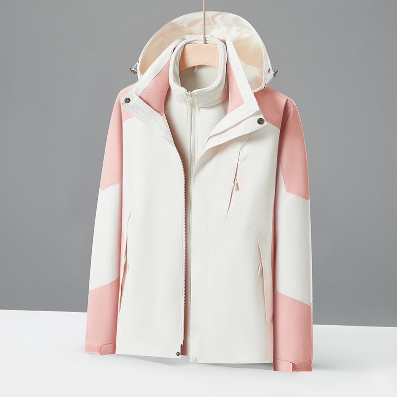 Jacket Two-piece Mountaineering Jacket for Women Thickened Autumn and Winter Windproof and Waterproof New Spring and Autumn Jacket for Men