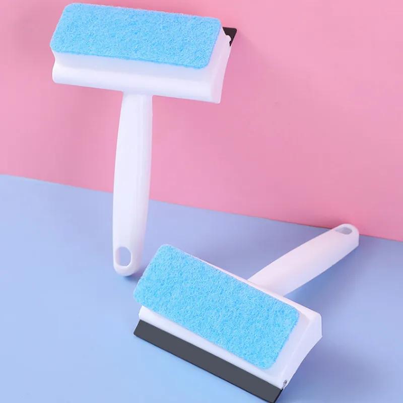 New Soft Rubber Glass Wiper Household Double Sided Cleaning Wiper Glass God Wall Wiper Dual Purpose Cleaning Brush Reusable Cleaning Tool Ya407