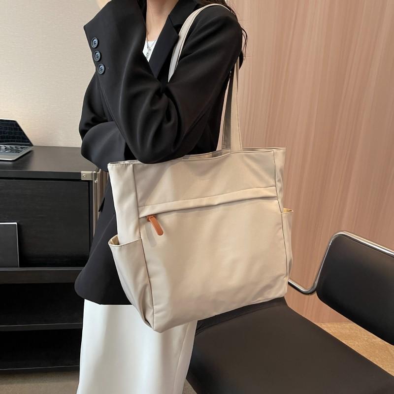 All-matching Women's Tote Bag Nylon Shoulder Large-capacity Commuting Casual Solid Color Simple Portable Female