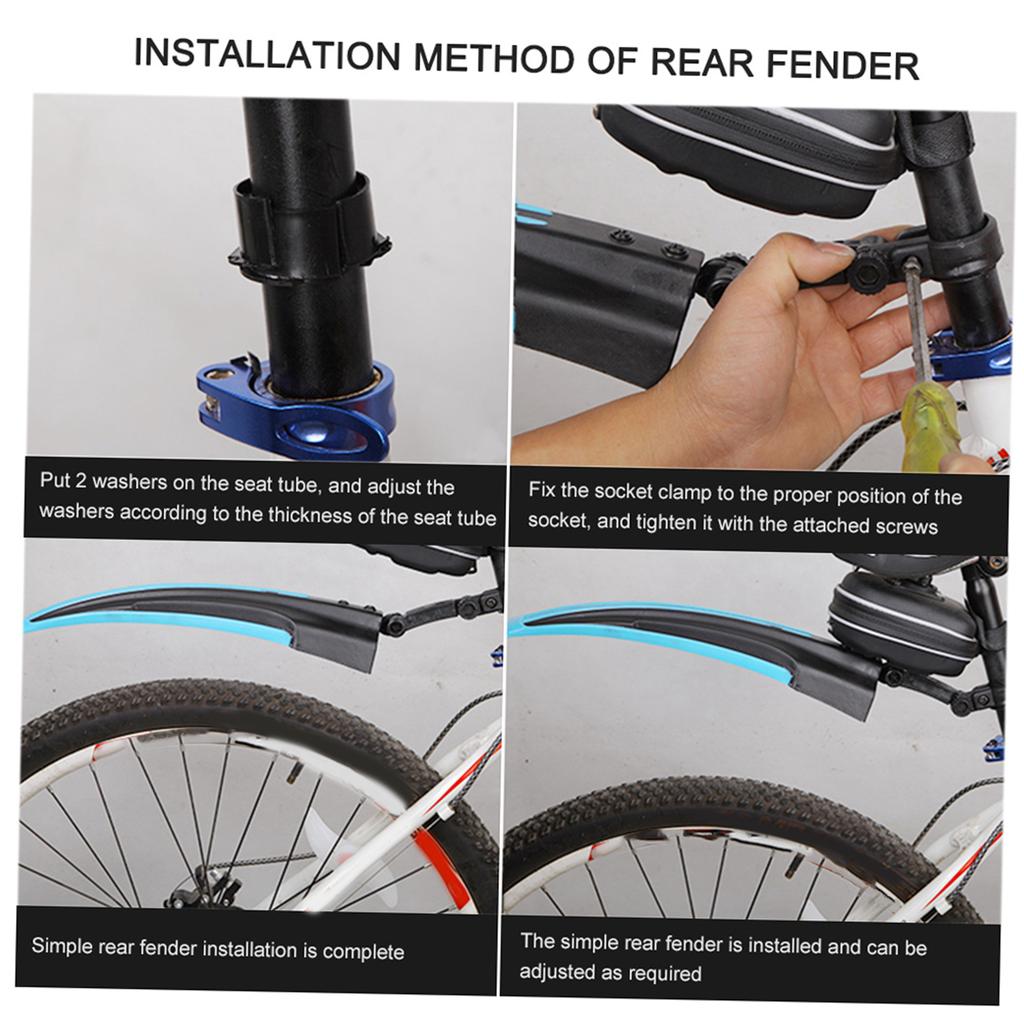 Adjustable Road Mountain Bike Bicycle Cycle Tire Front Rear Mud Guards Mudguard Fenders Set