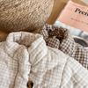 Winter Toddlers Kids Plaid Thicken Coats Fleece Children Warm Outerwear