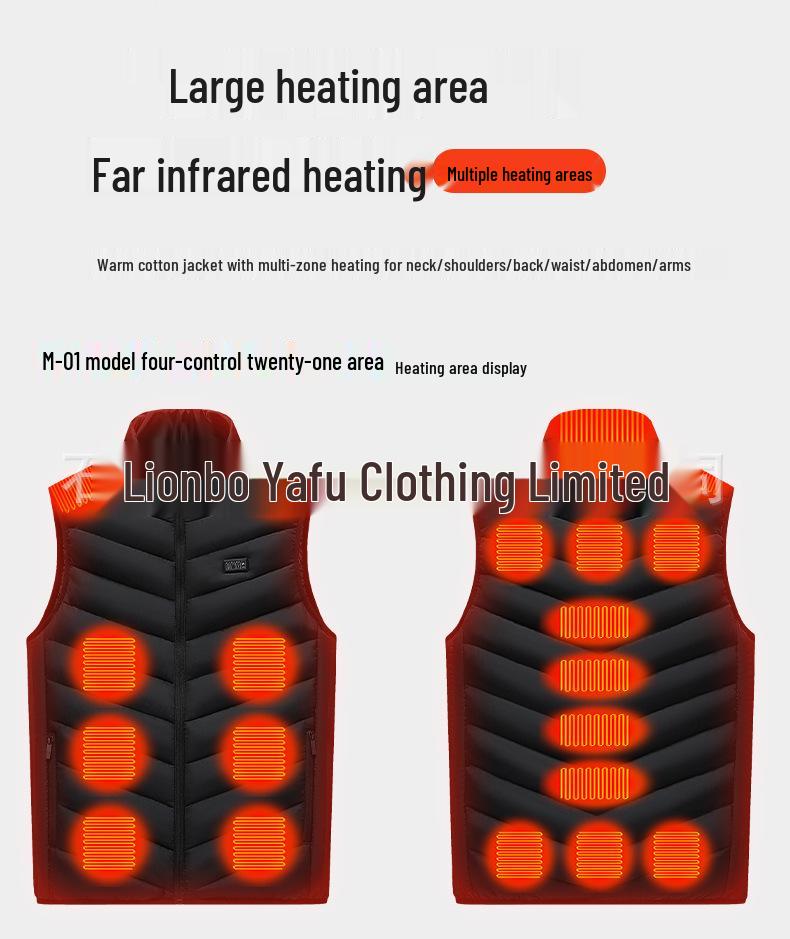 Unisex Heated Vest: Intelligent Temperature Control, Warmth-Retaining Winter Sleeveless Jacket