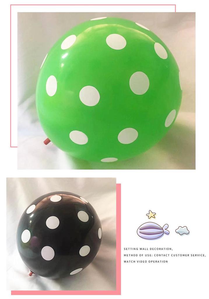 12-Inch Thickened Polka Dot Latex Balloons for Birthday, Party, Wedding, Room Decorations in Candy Colors.