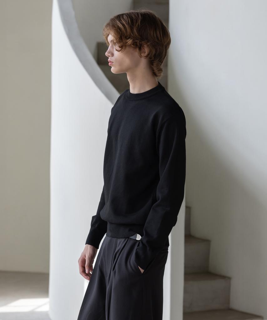 Dekkoloso Mode Herashi Round Knit [Black]
