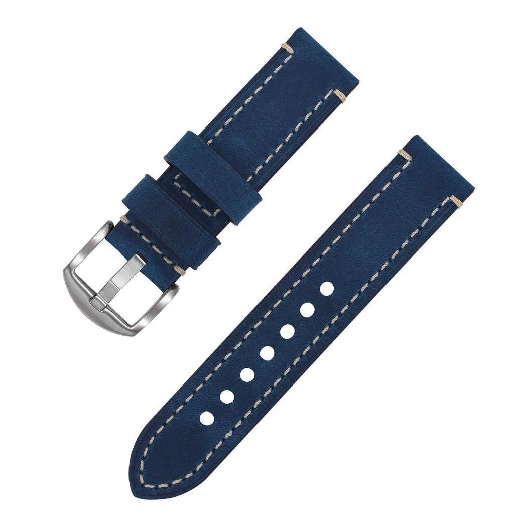 Customized First-Layer Cowhide Watch Strap, Crazy Horse Leather Handmade Strap, Wristband Decoration 22Mm Leather Strap Custom