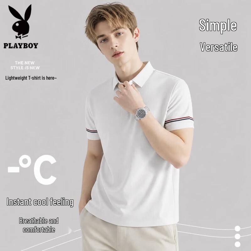 Playboy Men s Quick-Dry Stretch Polo T-Shirt L