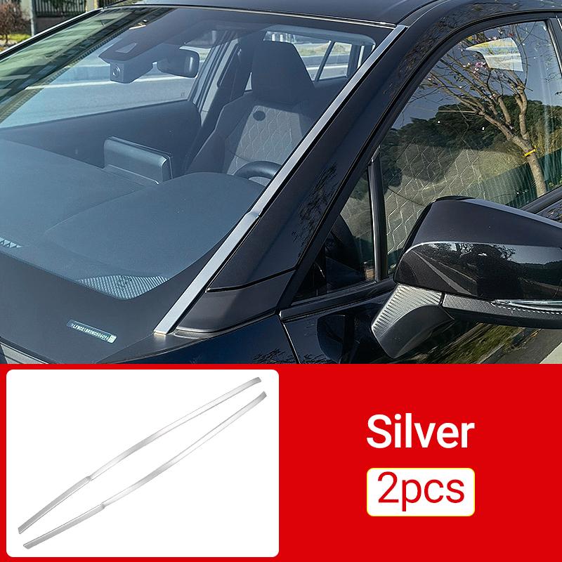 

Автомобильные аксессуары для Toyota Corolla Cross XG10 2024 2024 2024 Гибридная отделка переднего окна из нержавеющей стали, декоративные наклейки на отделку серебряный