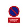 Panneau D'interdiction ''PROHIBIDO Aparcar'' (PVC 0.7mm) 30x40cm