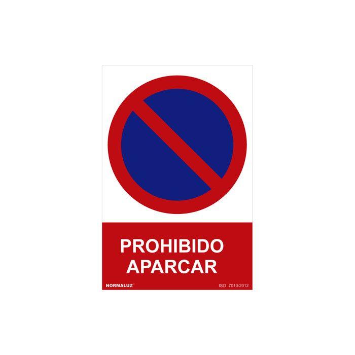 Panneau D'interdiction ''PROHIBIDO Aparcar'' (PVC 0.7mm) 30x40cm