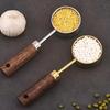 15ml Wooden Coffee Scoop Stainless Steel Long Handle Measuring Spoon for Coffee Tablespoon Kitchen Tool Cafe Decoration