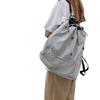 Large capacity nylon sports and leisure backpack 2025 new versatile drawstring schoolbag Korean niche shoulder bag tide