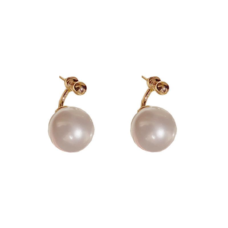 Fashion Minimalist Two Ways To Wear Pearl Geometric Earrings For Women