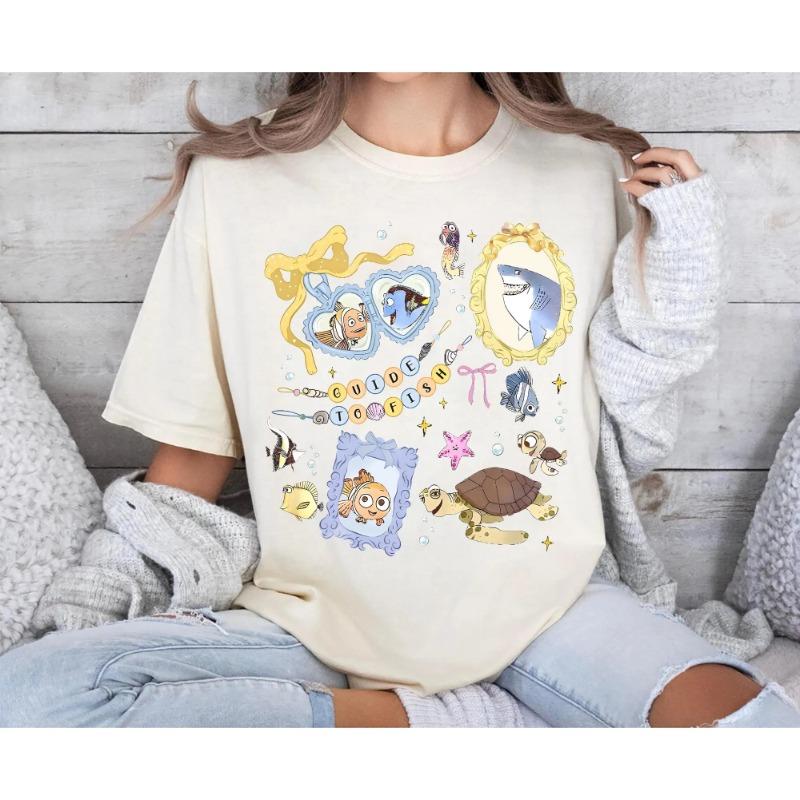 Vintage Finding Nemo Shirt   Cute Fish TShirt Kawaii Pixar Matching Family Shirt   Cruise Friends Not Food TShirt