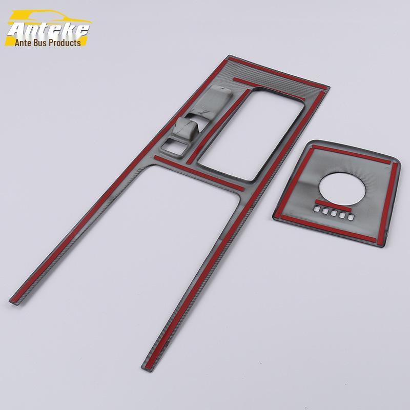 18 XEL Ramka Dekoracyjna Zmiany Biegów i Pierścień Uchwytu na Kubek Konsoli Środkowej Akcesoria Samochodowe