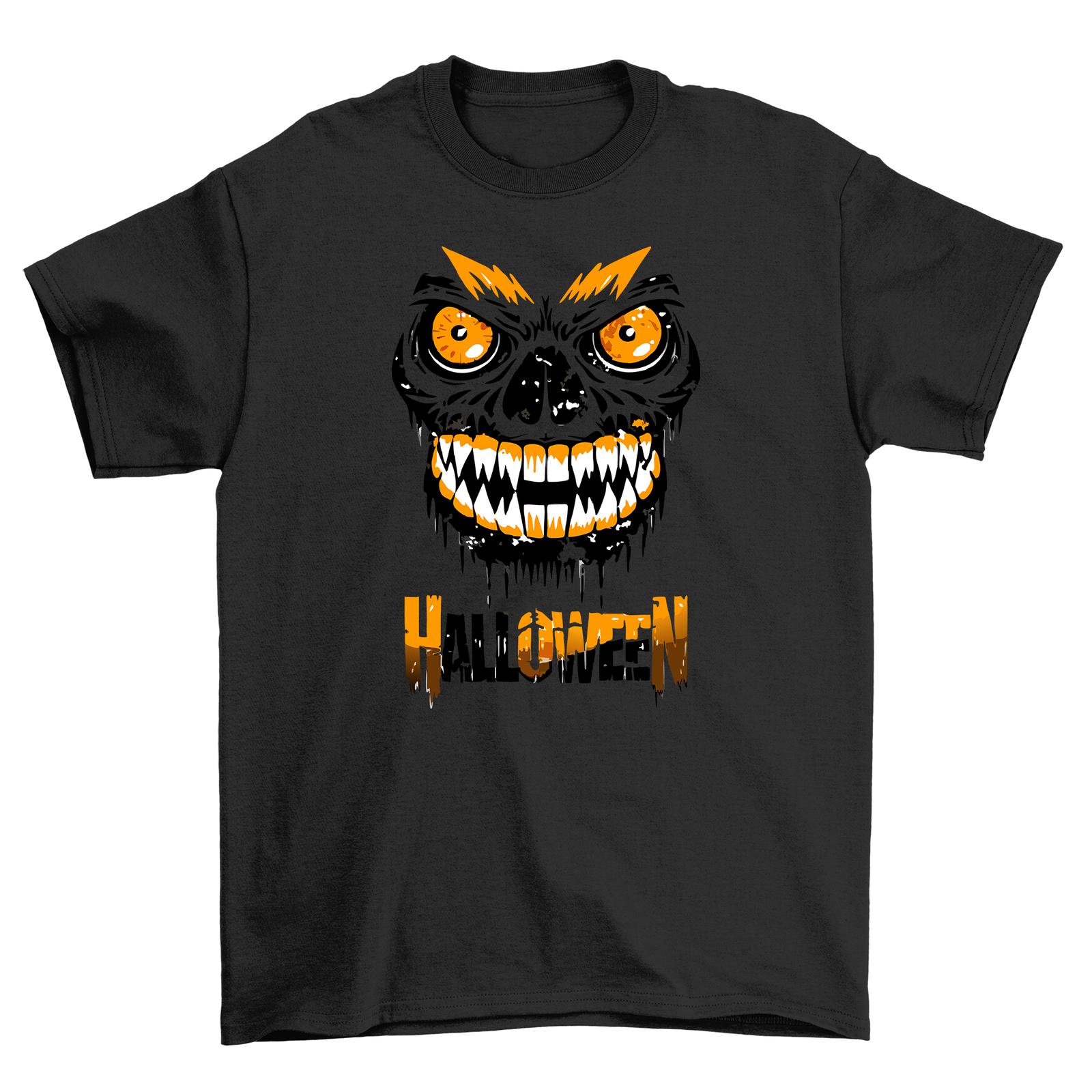 Halloween_228 Spooky Skull and Crossbones T-Shirt Mens Womens Tees Top - Funny and Frightening! Unise L