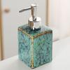 Dispensador de jabón de 350 ml botella de cerámica con pulsador botella dispensadora de champú y gel de ducha accesorios de baño dispensador de champú para ducha