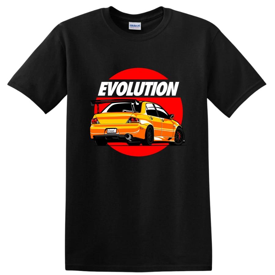 Evo Car T Shirt JDM Racing Fan Tee Cool Orange Car Design Vintage Style M