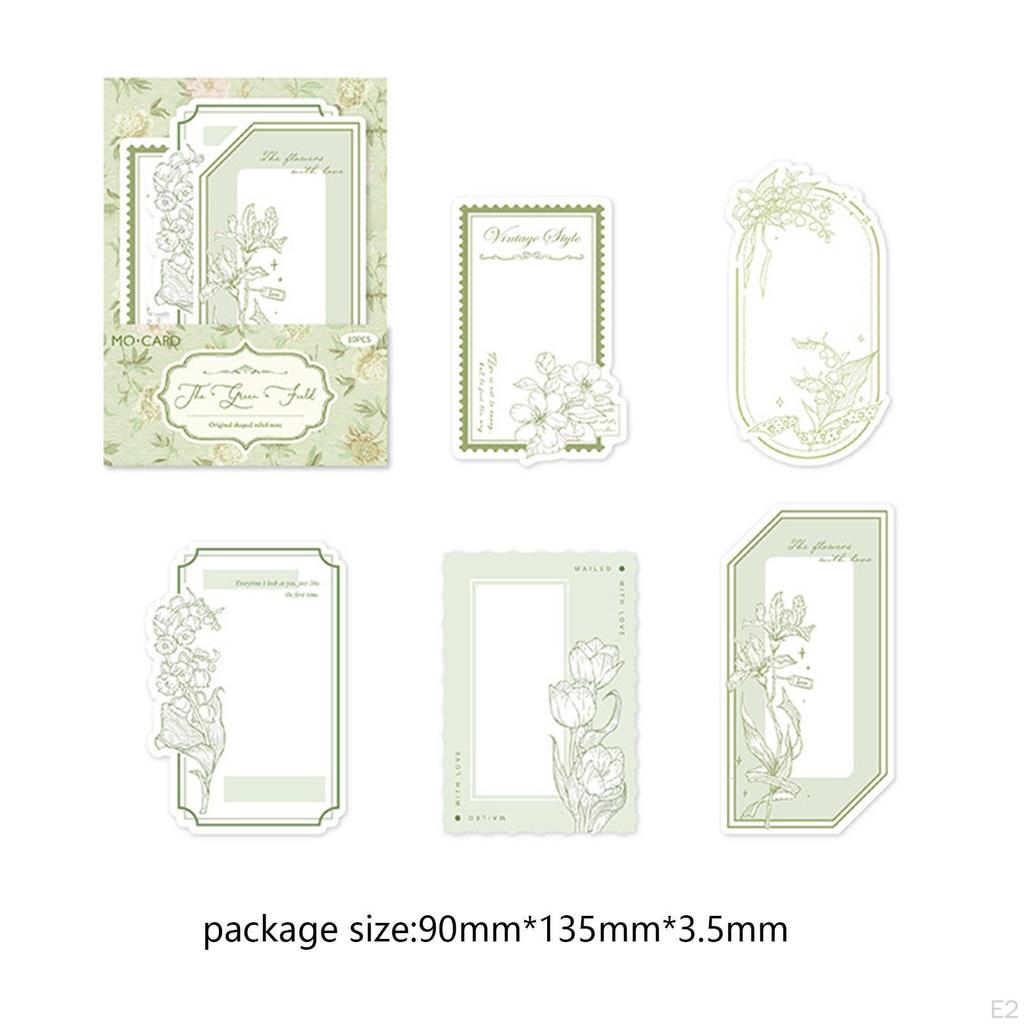 4 Pieces Embossed Notes Journal Decoration Collages Crafts Decorating Creative Elegant Art Scrapbook