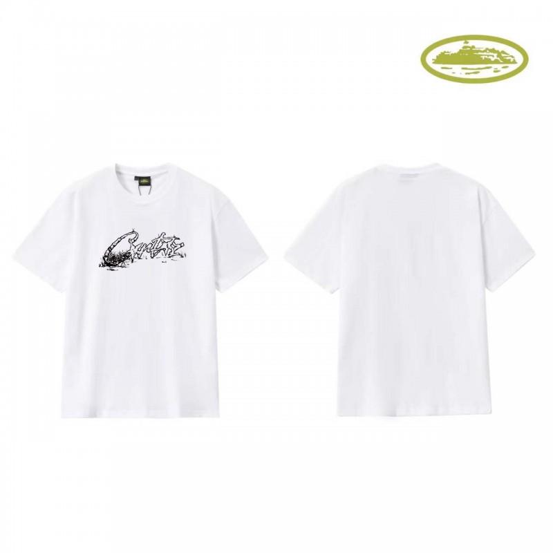 CORT Alcatraz Basic Short Sleeve T-Shirt Phantom Letter Print Couple Streetwear Teens