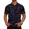 Men’s Short Sleeve Button Up Shirt with Abstract Print Casual Fit Lightweight Top for Everyday Wear