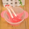 Puntos Kids Baby Child Suction Cup Training Feeding Bowl + Spoon + Fork Tableware Set